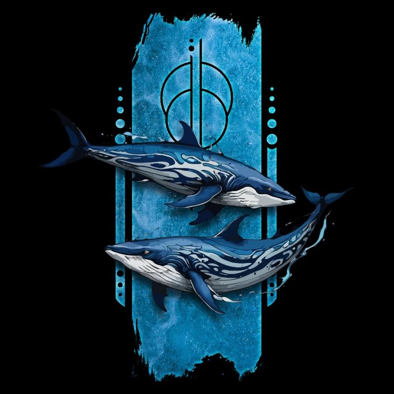 Graceful Giants : deux baleines nageant ensemble
