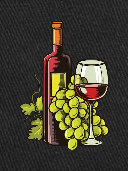 Wine Glass Grapes Wine