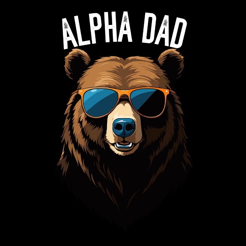 Alpha Dad Lustiger Bären Vater Perfekter Style