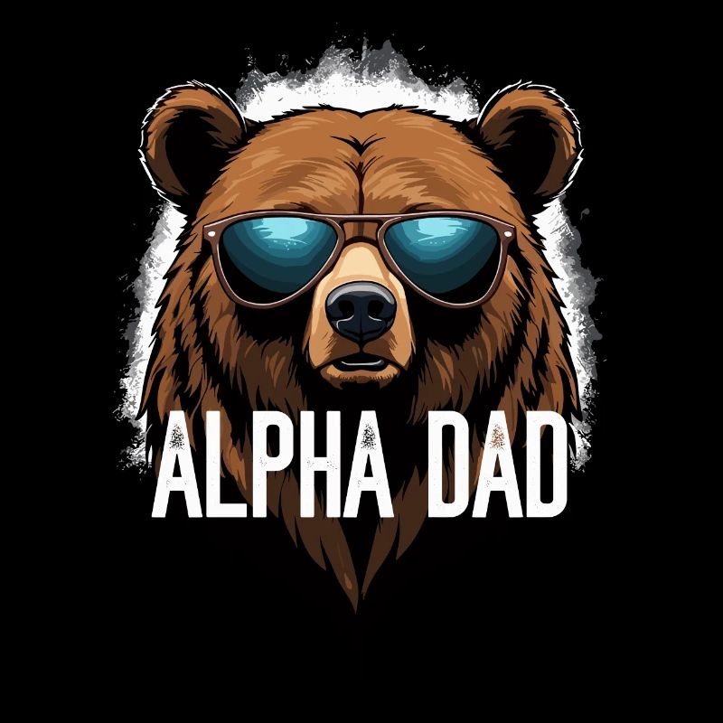 Alpha Dad Lustiger Bären Vater Perfekter Style