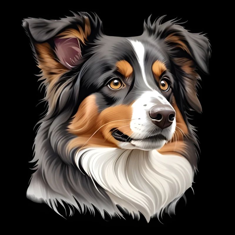 Australian Shepherd Kopf