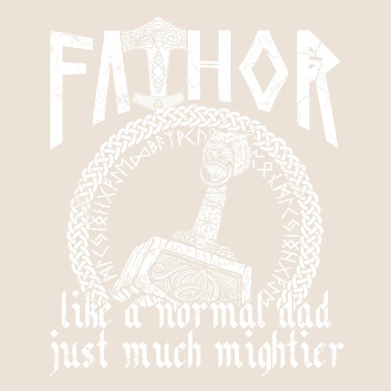Wikinger Papa Vathor Mächtiges Spruch Design