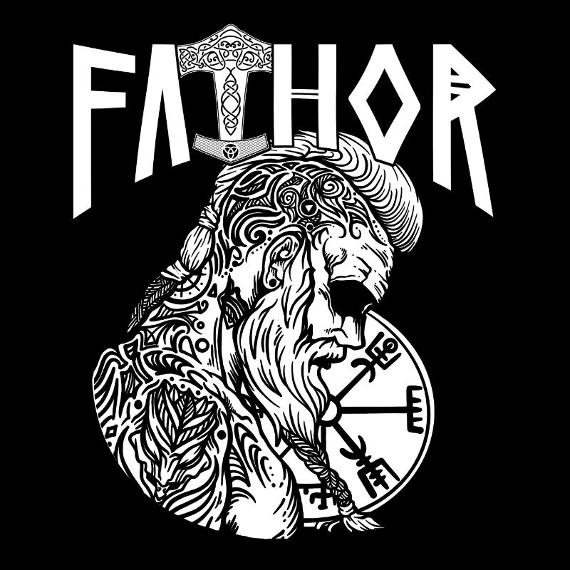Stolzer Nordischer Wikinger Papa Vathor Vater