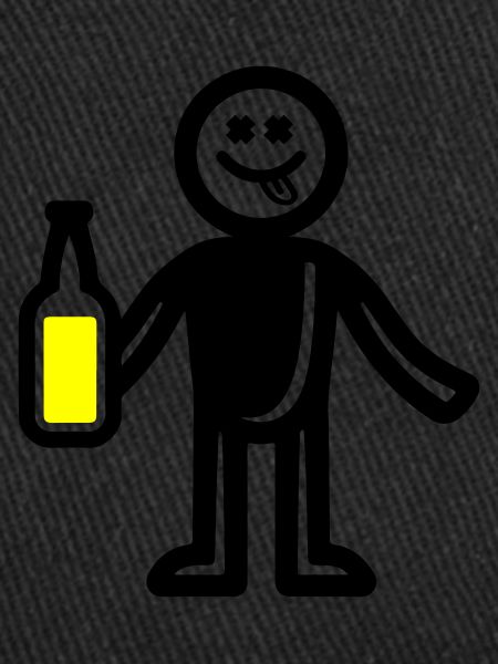Silhouette buvant de la bière