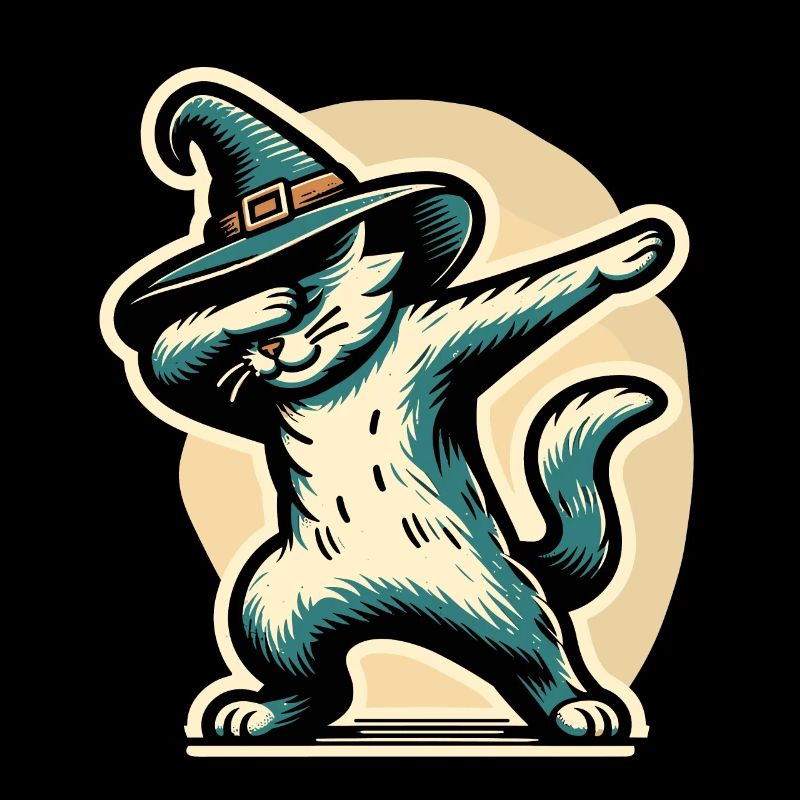 Dabbing Sorcières Chat Dabbing Chat Chat Animaux de compagnie Halloween