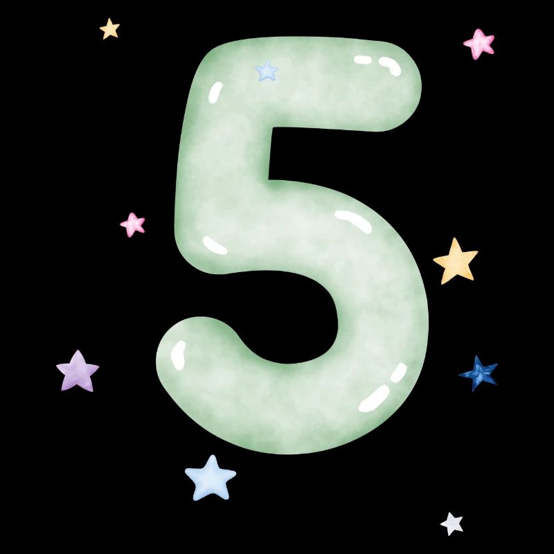 5th Anniversary Watercolor Star