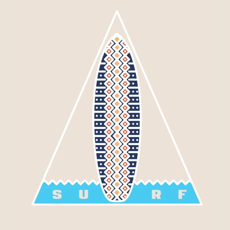 Surf Triangle(contour blanc)