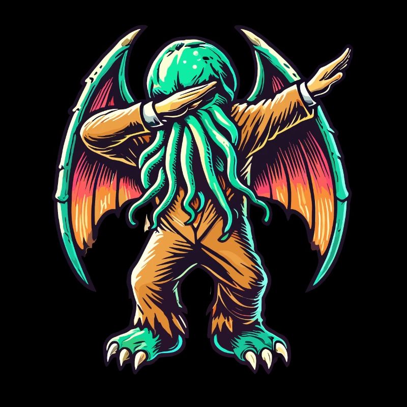 Dabbing drôle Cthulhu Dabbing Design