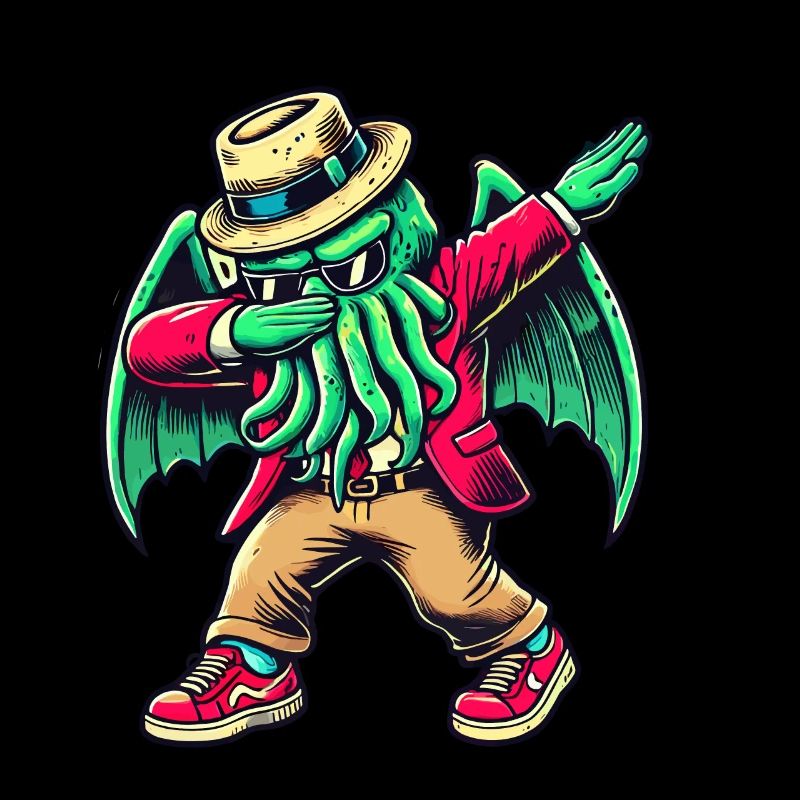 Dabbing drôle Cthulhu Dabbing Design