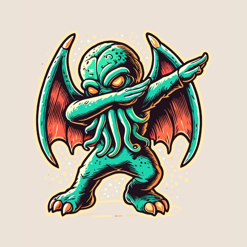 Lustiger Dabbender Cthulhu Dabbing Design
