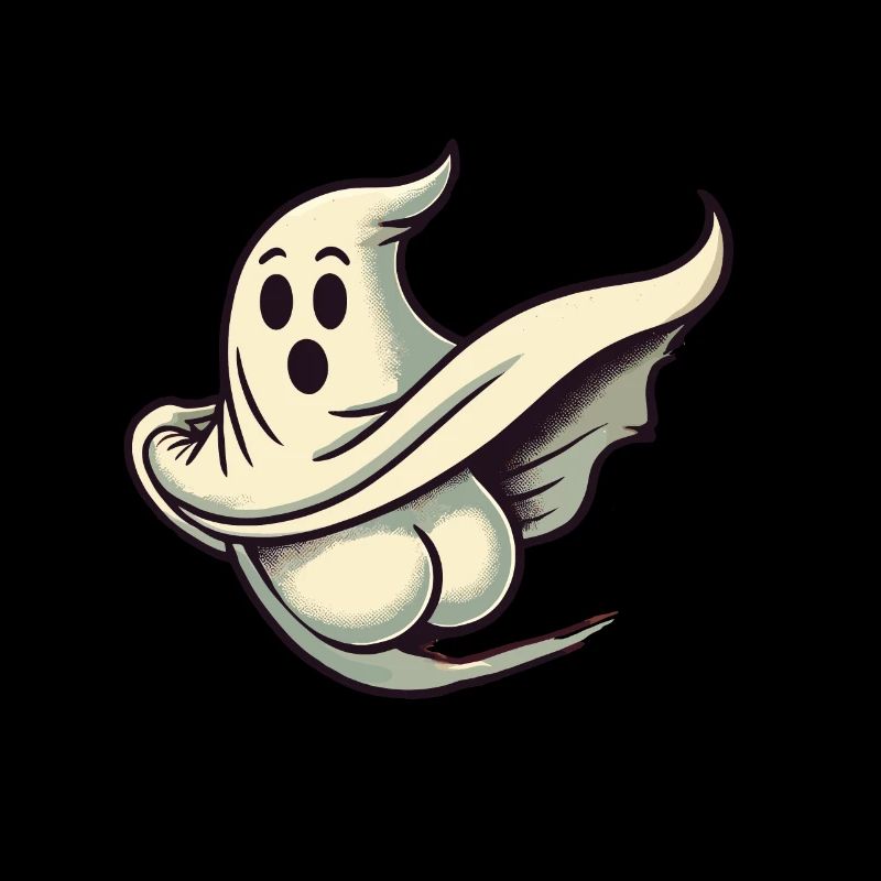 Funny Halloween Ghost Freak Under Sheet