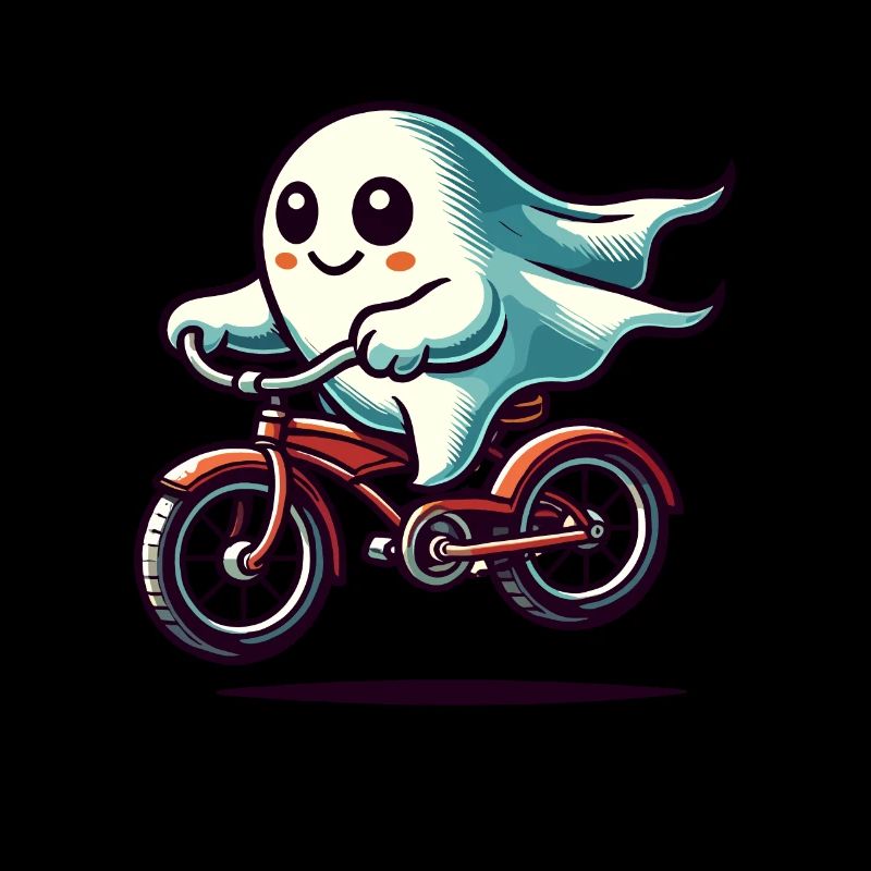 Bicycle Riding Ghost Spooky Season Outfit