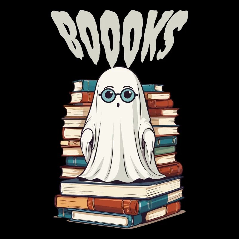 Cute Book Lover Ghost