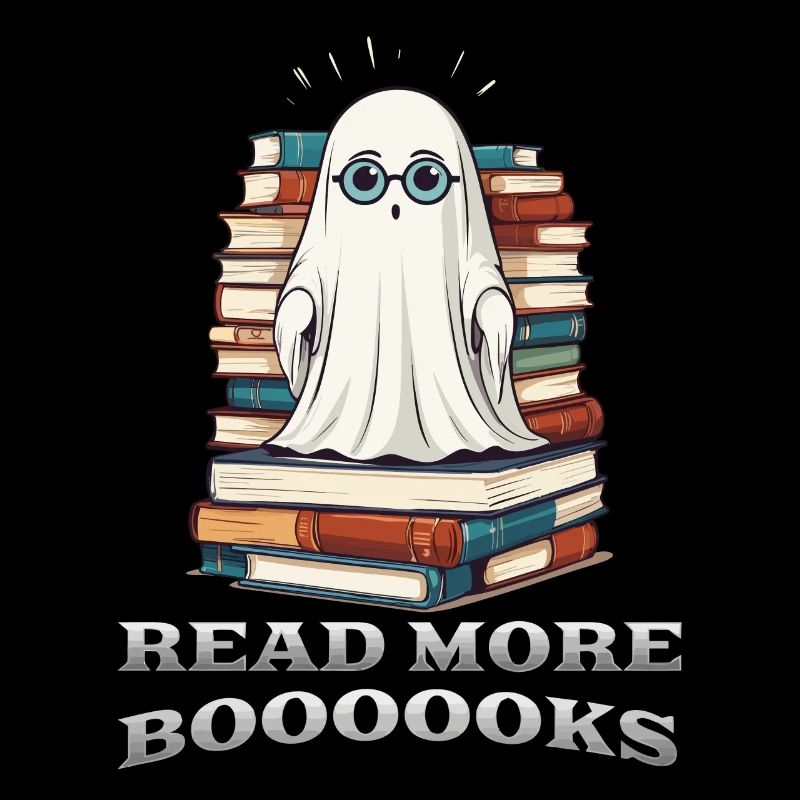 Cute Book Lover Ghost Funny Saying