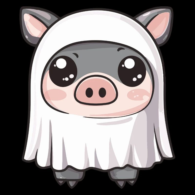 Pig HalloweenGhost Boar