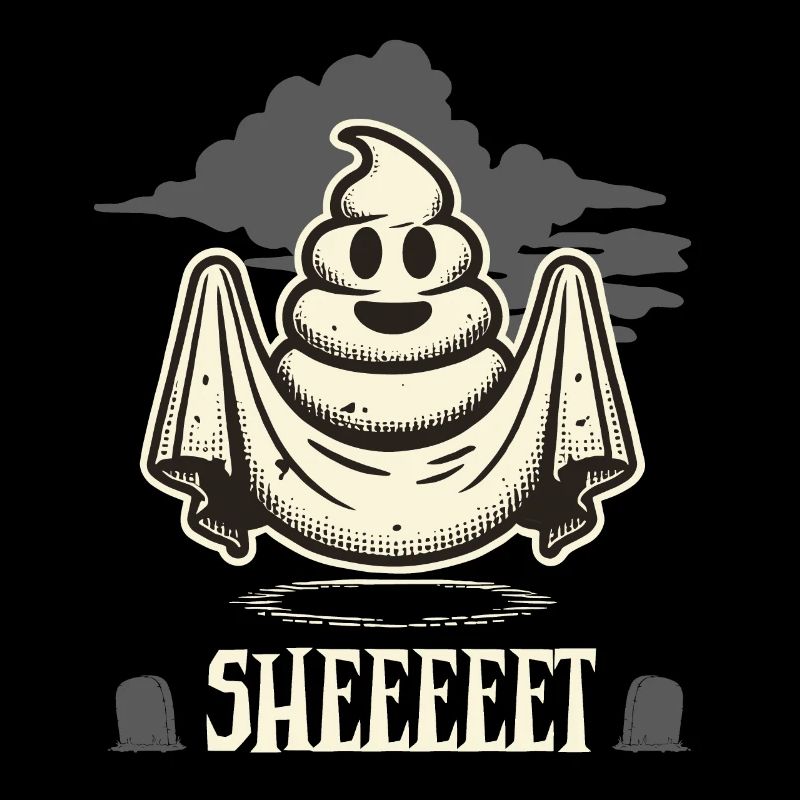 Halloween Caca Pile Ghost Sheet Fun