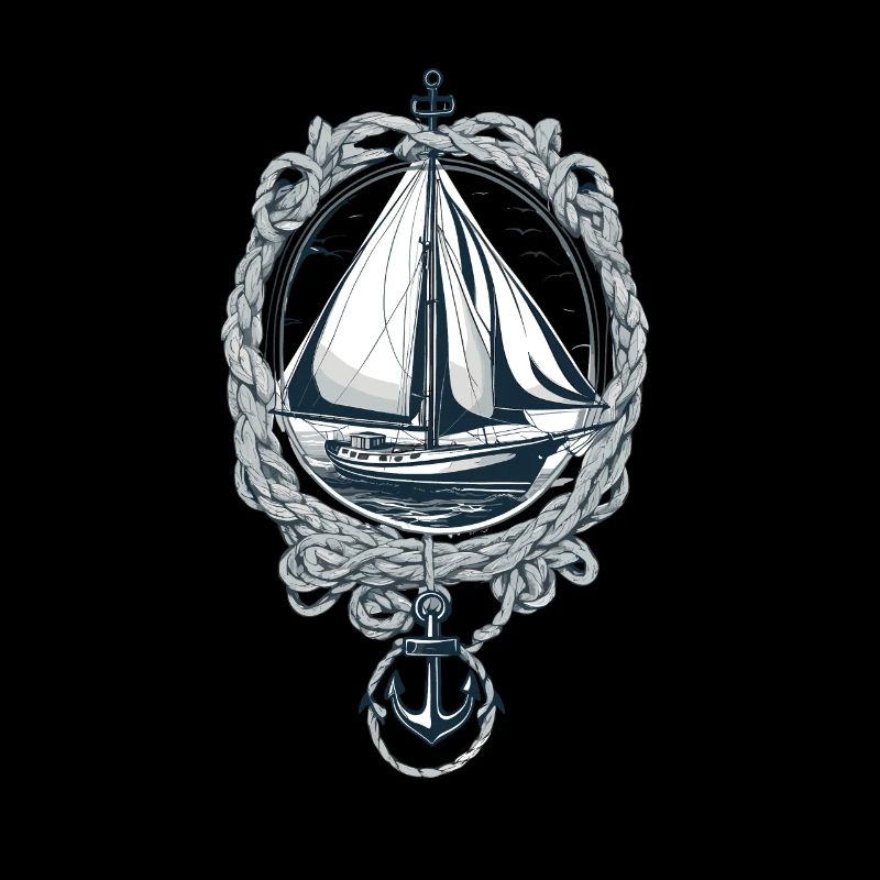 Elegantes Segelboot Mit Anker