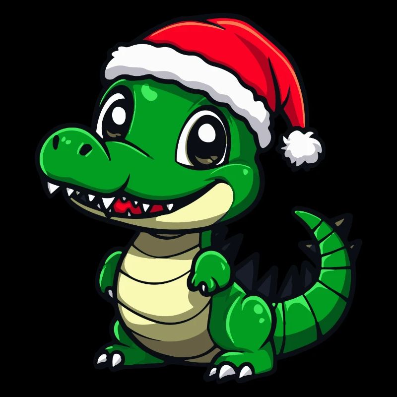 Alligator Noël mignon