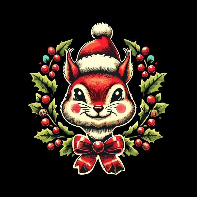 Joyeux écureuil Noël Festif