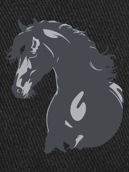 Silhouette de cheval noir