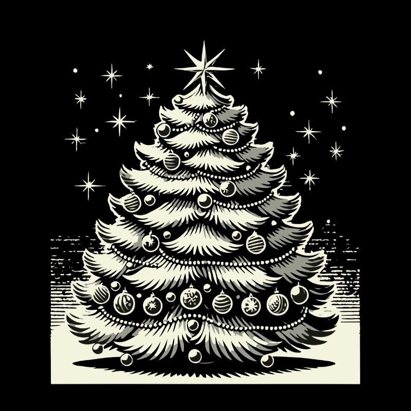 Weihnachten Nostalgischer Weihnachtsbaum Zauber
