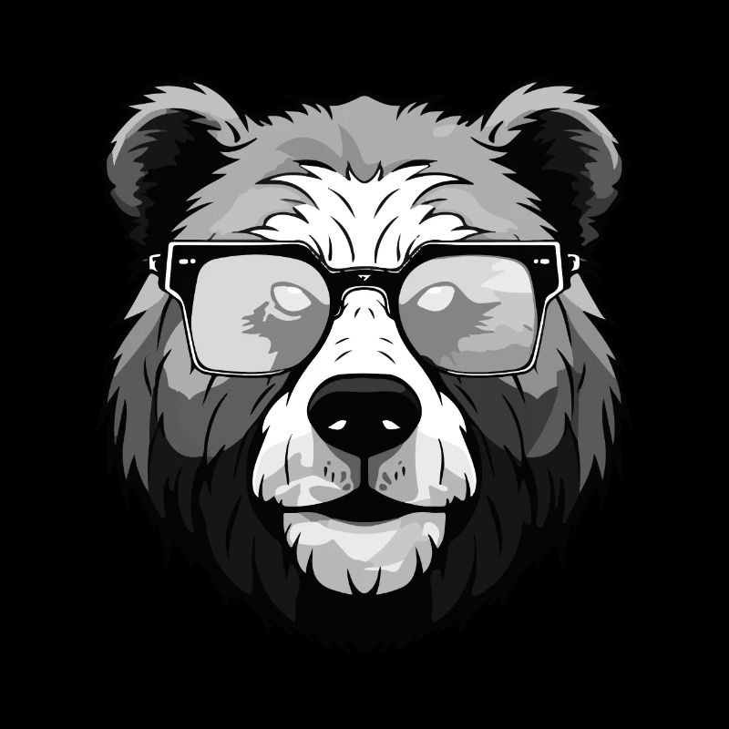 Polar Bear Hipster Cool Party Polar bear