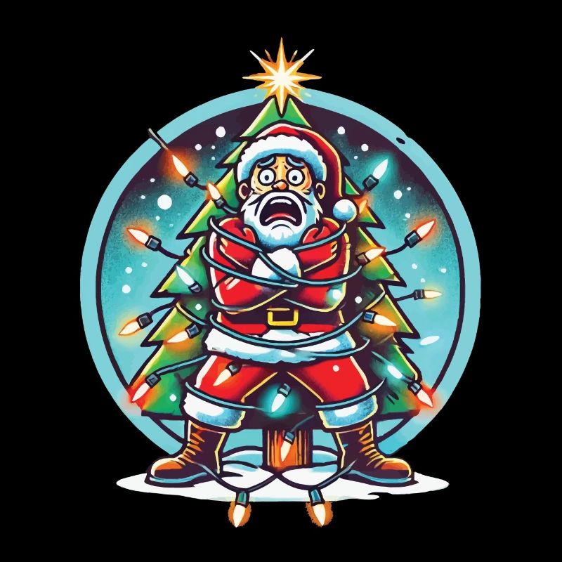 Amusement de l’électrocution de Noël avec le Père Noël