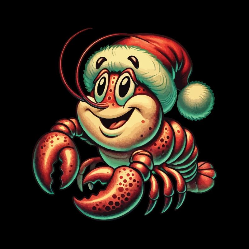 Homard de Noël avec chapeau