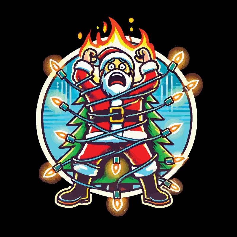 Weihnachtsmann Stromschlag Chaos Katastrophe