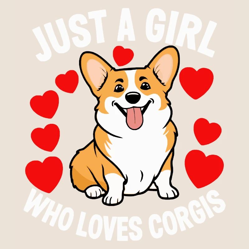 Nur ein Mädchen das Corgis liebt