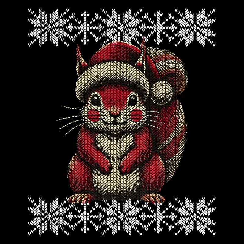 Écureuil de Noël avec chapeau