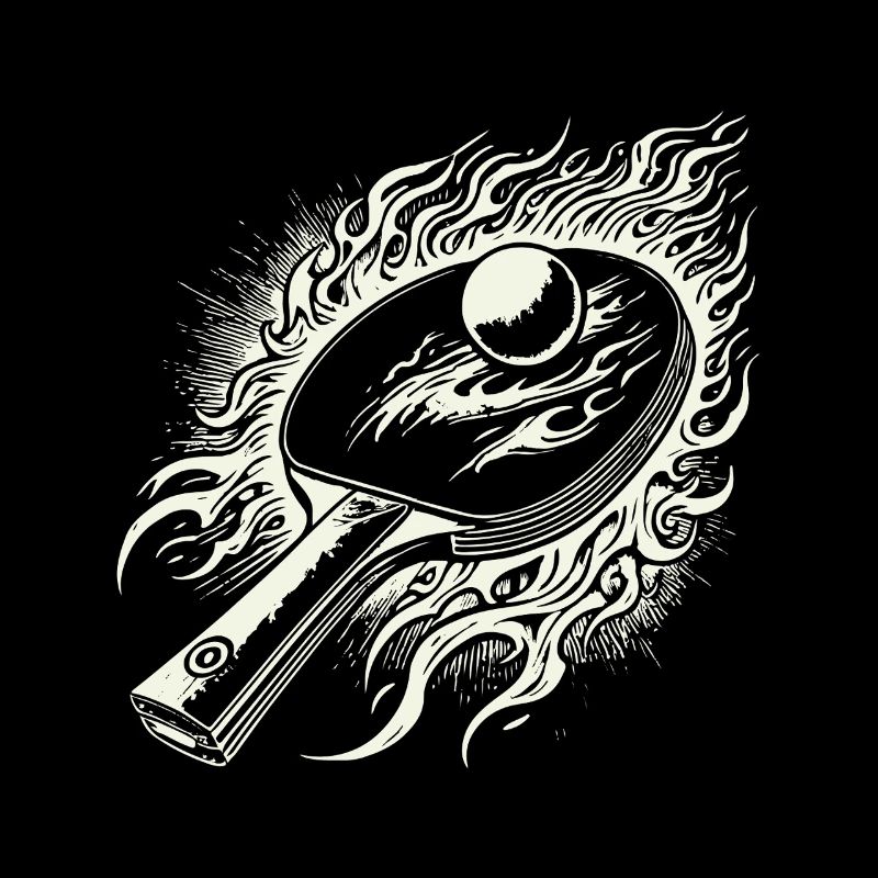 Fiery Table Tennis Racket Passion