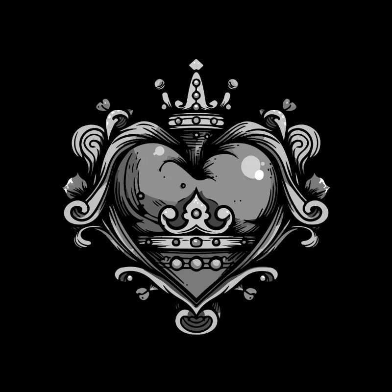 Couronne de symbole de coeur