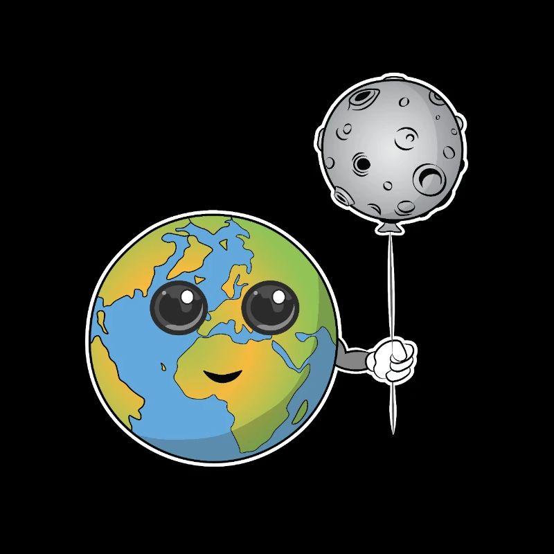 Erde mit einem Mondballon