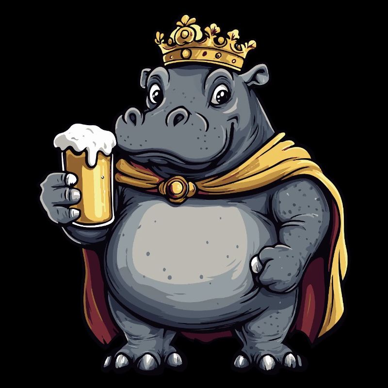 Hippopotame Bière Drôle