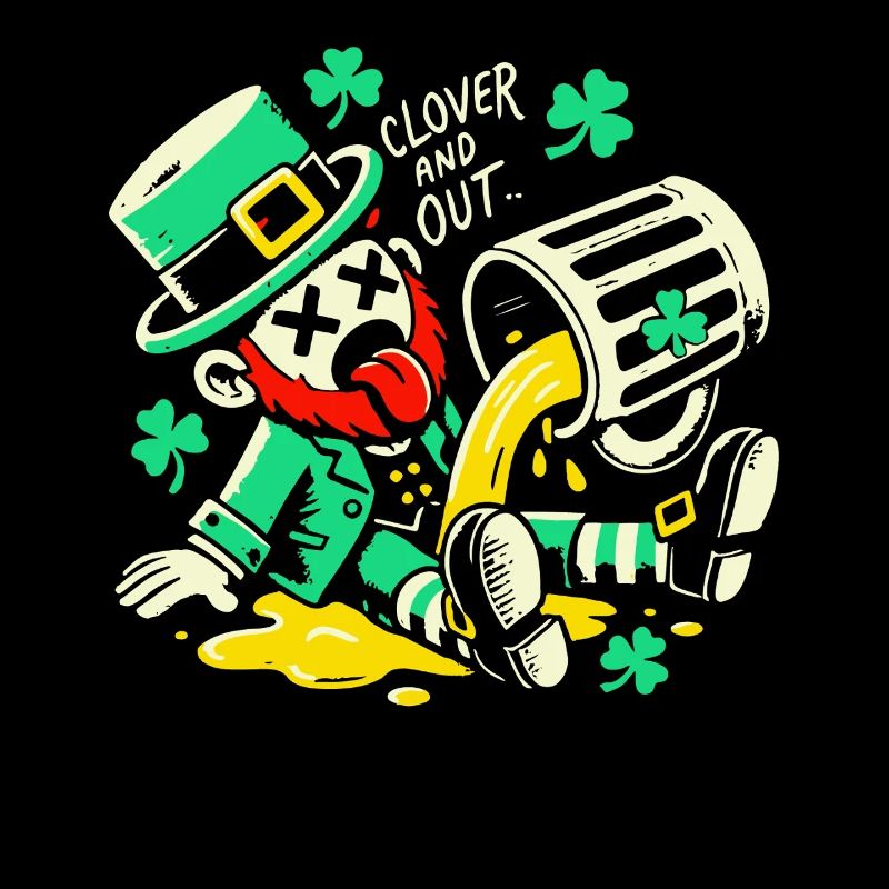 Drôle de trèfle de la Saint-Patrick et dehors