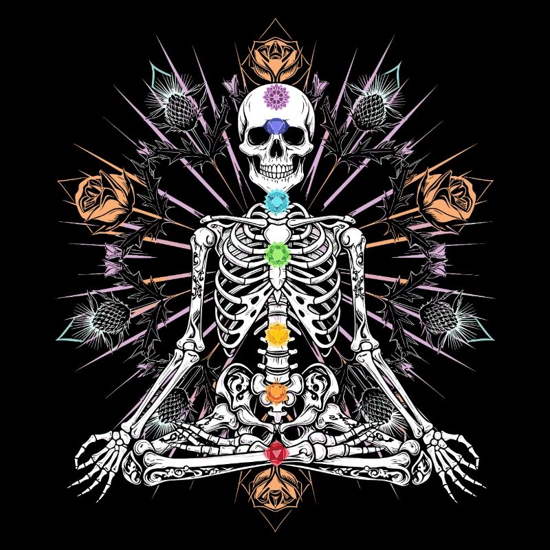 Skeleton Chakra Gothic Meditation