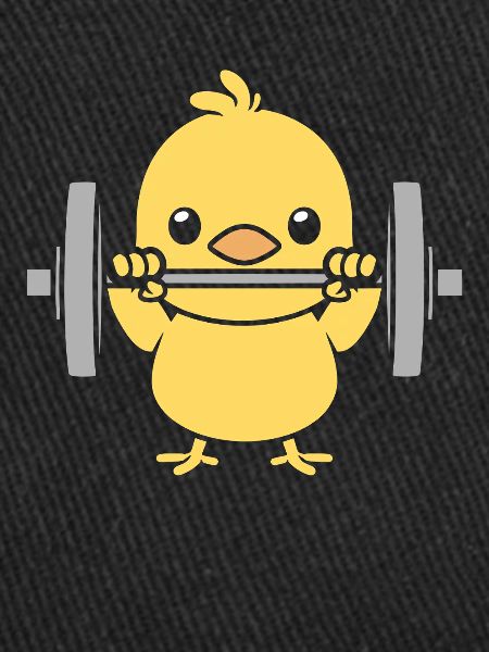 Muscular chick with barbell