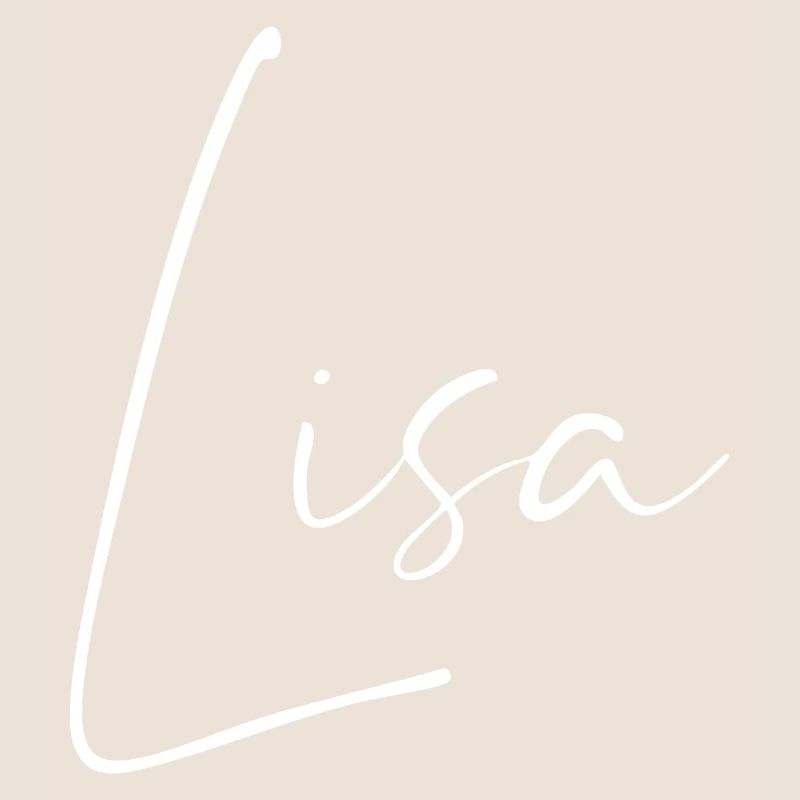 Lisa / Conception du nom de l’écriture manuscrite (Blanc)