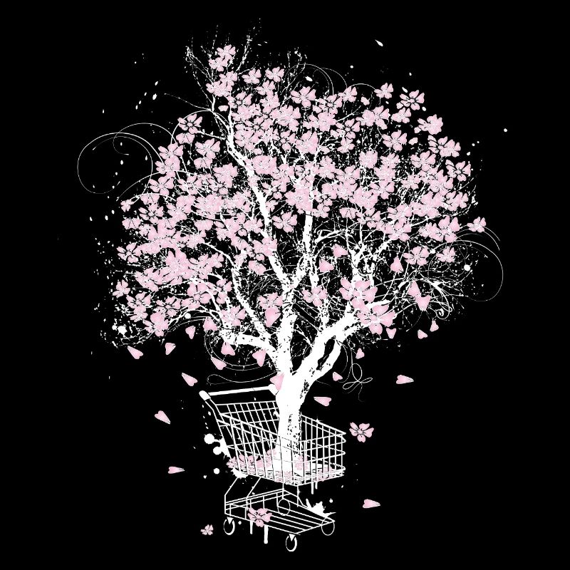 Cerisier en fleurs dans le panier