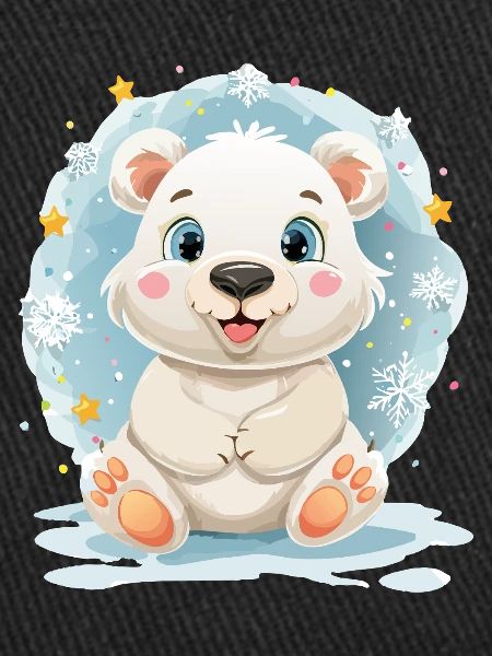 Polar bears in winter magic