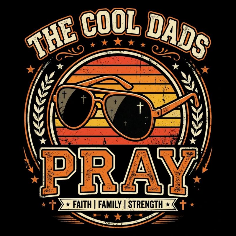 The Cool Dads Pray Mann Gottes Papa Glaube Kreuz