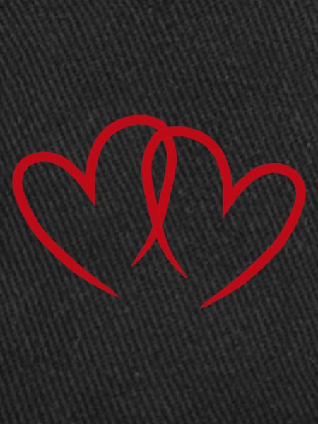 Red, open hearts.