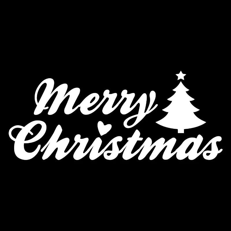 Merry Christmas mit Weihnachtsbaum