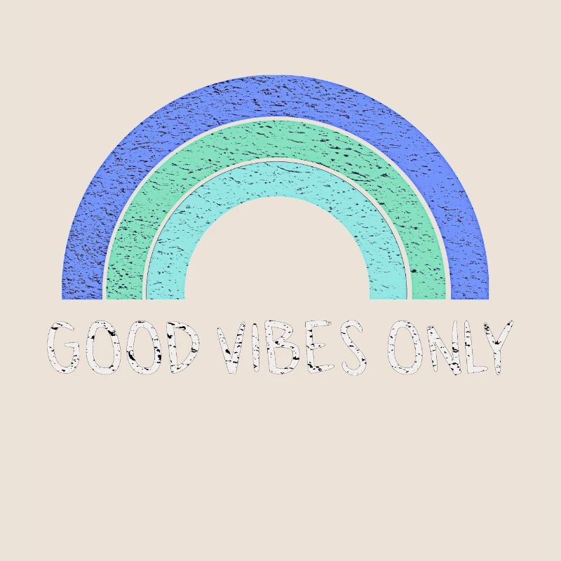 Good Vibes Only - blue rainbow