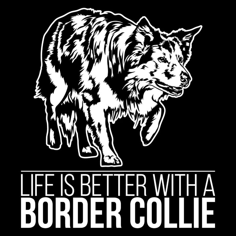 Border Collie life is better Hunde Spruch Wilsigns