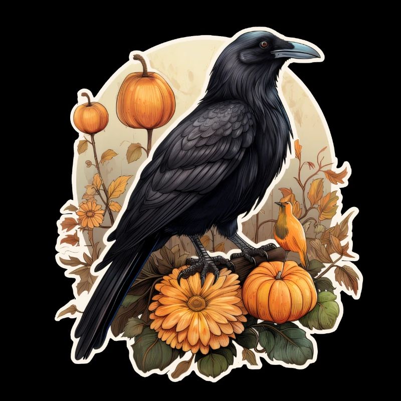 Halloween Crow Pumpkin