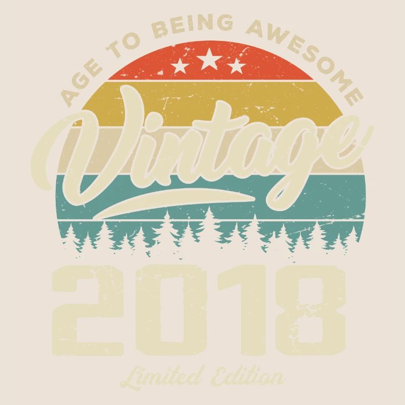 Vintage Retro Stil Jubiläumsgeschenk 2018