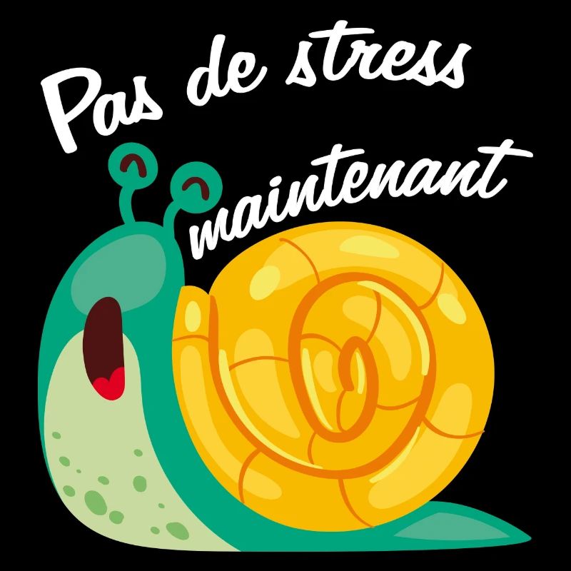 Pas de stress escargot drôle et endormi