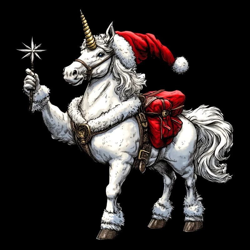 Einhorn Weihnachtsmann